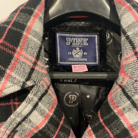 PINK Victoria’s Secret 1986 Plaid Coat - Size XS - Picture 4 of 4